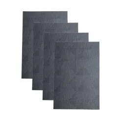 Stone Grey Floral Pattern - Placemat Mat Set Of 4