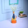 Striped Sophistication - Multi-Color Asymmetrical Vase