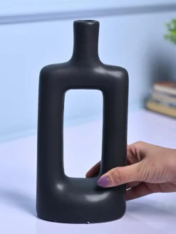 Stylish Black Ceramic Vase