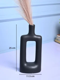 Stylish Black Ceramic Vase