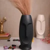 Stylish Black Face Shape Vase