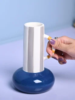 Stylish Blue Ceramic Vase