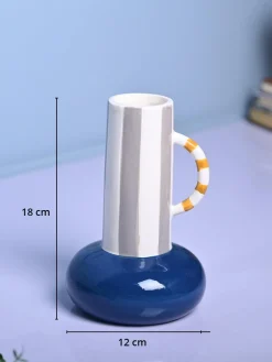 Stylish Blue Ceramic Vase