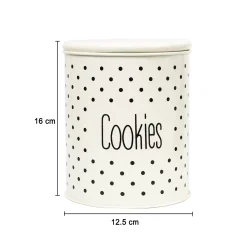 Stylish Ivory Cookie & Namkeen Jar (Each 1400 Ml)