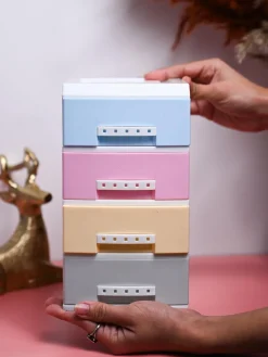 Stylish Multicolor 4 Layer Table Drawer