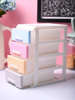 Stylish Multicolor 4 Layer Table Drawer