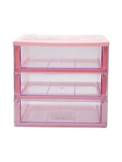 Stylish Pink 3 Layer Table Drawer