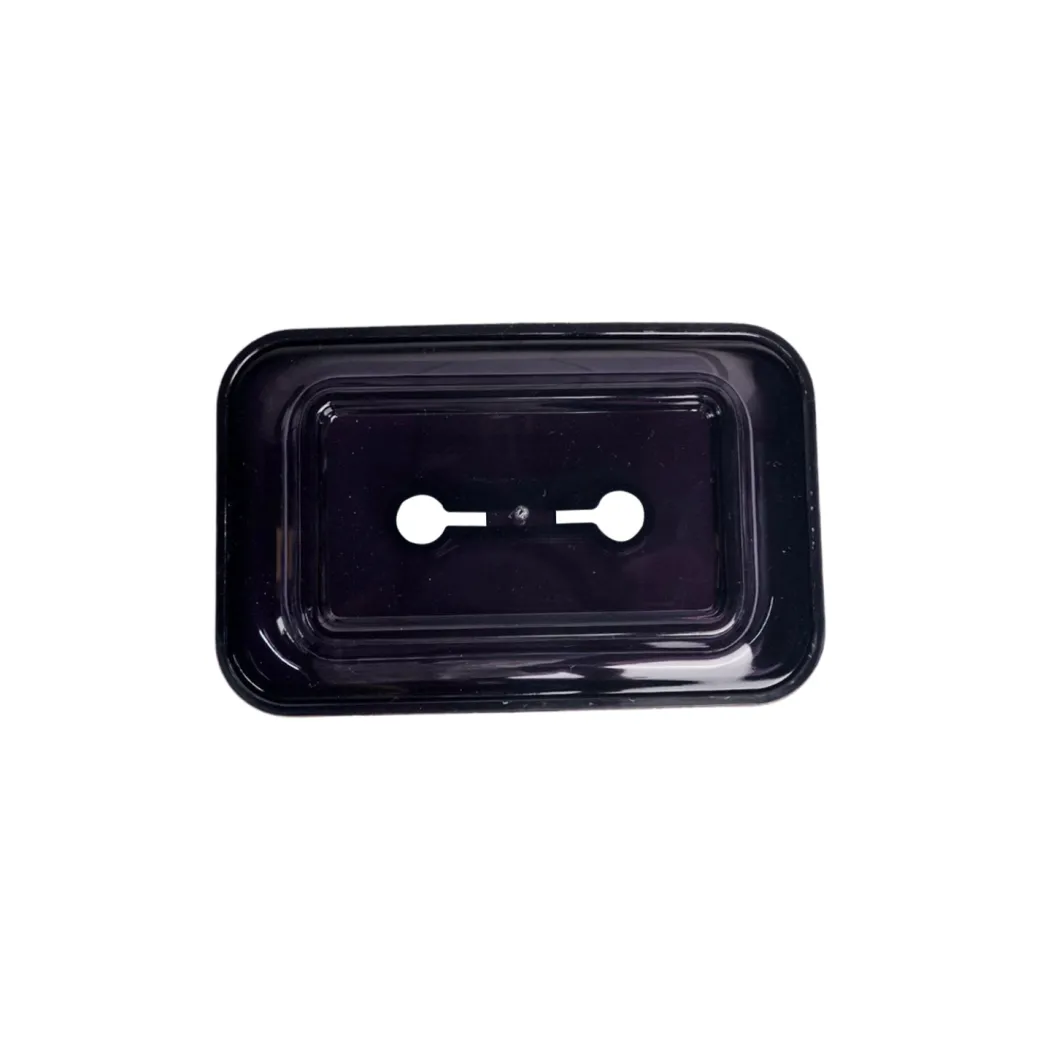 Stylish Soap Dish - Silver & Black