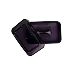 Stylish Soap Dish - Silver & Black