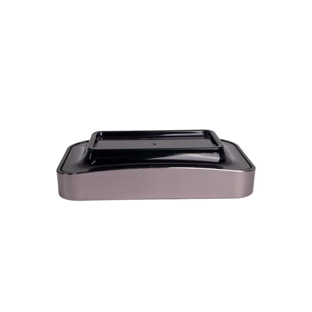 Stylish Soap Dish - Silver & Black
