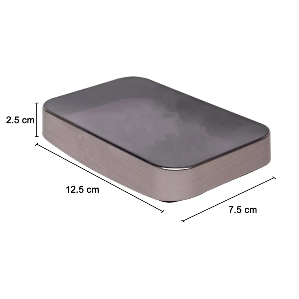 Stylish Soap Dish - Silver & Black