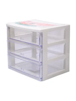 Stylish White 3 Layer Table Drawer