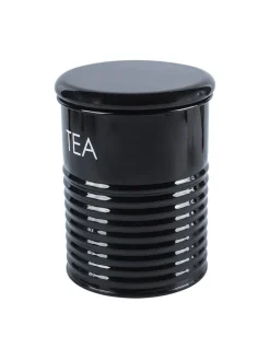 Tea & Sugar Jar - Set Of 2 (Black, Each 900 mL)