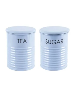 Tea & Sugar Jar - Set Of 2 (Blue, Each 900 mL)