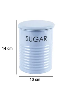 Tea & Sugar Jar - Set Of 2 (Blue, Each 900 mL)