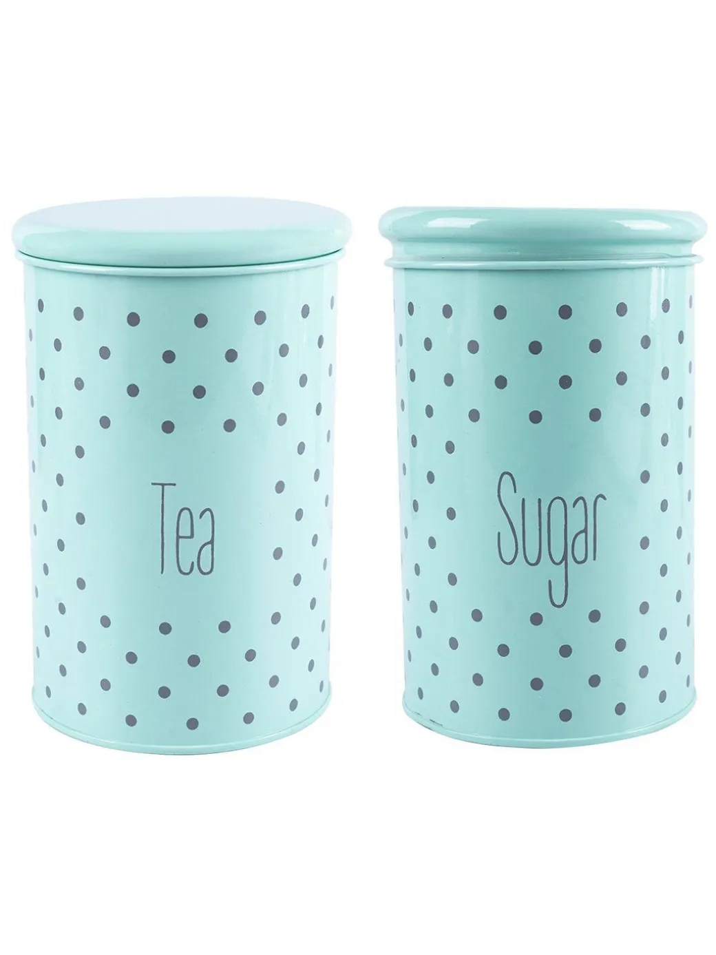 Tea & Sugar Jar - Set Of 2 (Green, Each 900 mL)