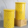Tea & Sugar Jar - Set Of 2 (Yellow, Each 900 mL)