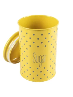 Tea & Sugar Jar - Set Of 2 (Yellow, Each 900 mL)