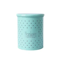 Tea & Sugar Jar (Each 900 Ml) + Cookie & Namkeen Jar (Each 1700 Ml) - Polka Dot Green, Set Of 4