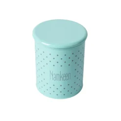 Tea & Sugar Jar (Each 900 Ml) + Cookie & Namkeen Jar (Each 1700 Ml) - Polka Dot Green, Set Of 4