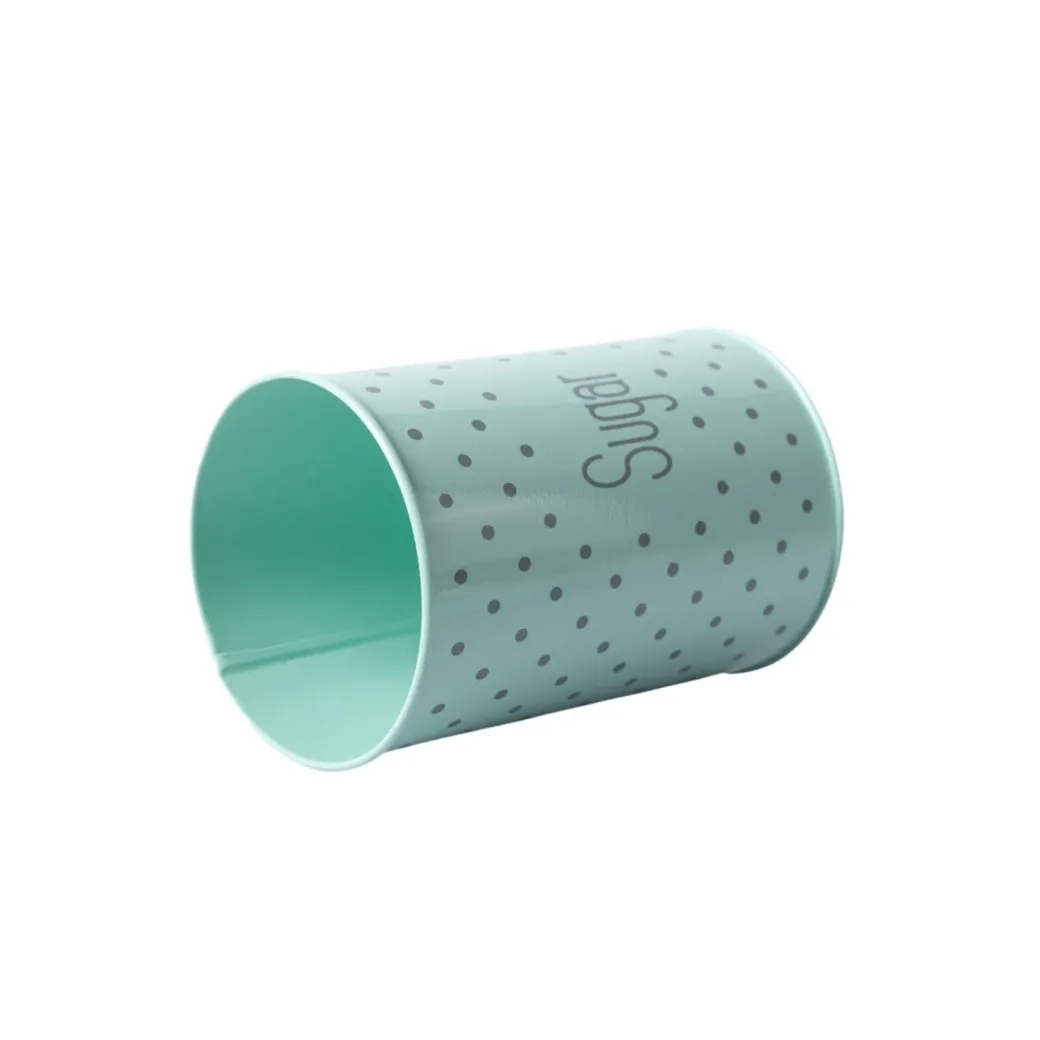 Tea & Sugar Jar (Each 900 Ml) + Cookie & Namkeen Jar (Each 1700 Ml) - Polka Dot Green, Set Of 4