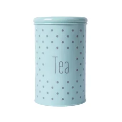 Tea & Sugar Jar (Each 900 Ml) + Cookie & Namkeen Jar (Each 1700 Ml) - Polka Dot Green, Set Of 4