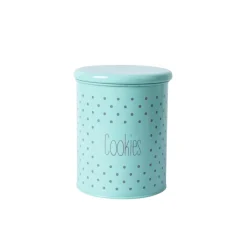 Tea & Sugar Jar (Each 900 Ml) + Cookie & Namkeen Jar (Each 1700 Ml) - Polka Dot Green, Set Of 4
