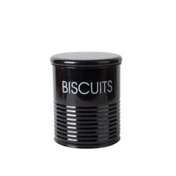 Tea & Sugar Jar (Each 900 Ml) + Biscuits & Namkeen Jar (Each 1700 Ml) - Black, Set Of 4