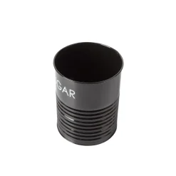 Tea & Sugar Jar (Each 900 Ml) + Biscuits & Namkeen Jar (Each 1700 Ml) - Black, Set Of 4