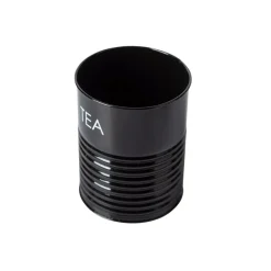 Tea & Sugar Jar (Each 900 Ml) + Biscuits & Namkeen Jar (Each 1700 Ml) - Black, Set Of 4