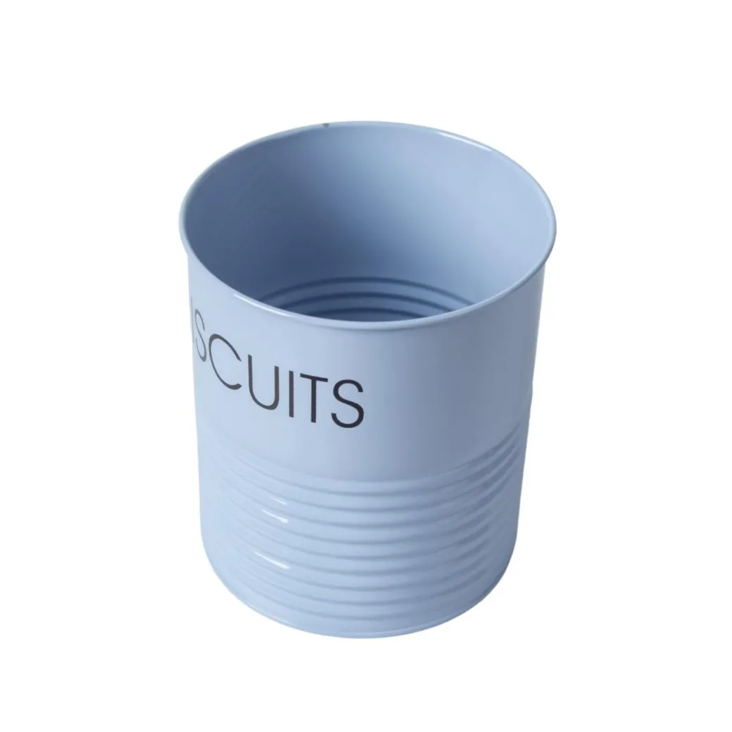 Tea & Sugar Jar (Each 900 Ml) + Biscuits & Namkeen Jar (Each 1700 Ml) - Light Blue, Set Of 4