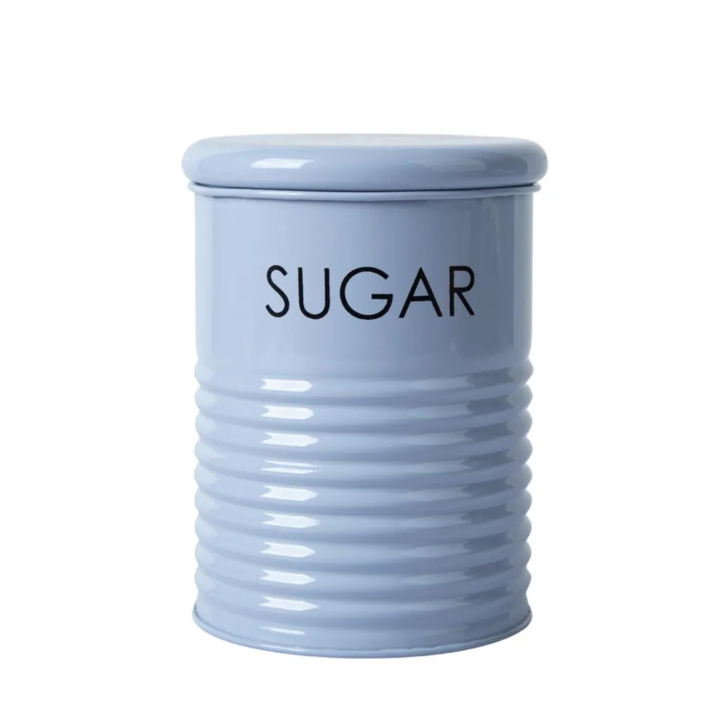 Tea & Sugar Jar (Each 900 Ml) + Biscuits & Namkeen Jar (Each 1700 Ml) - Light Blue, Set Of 4