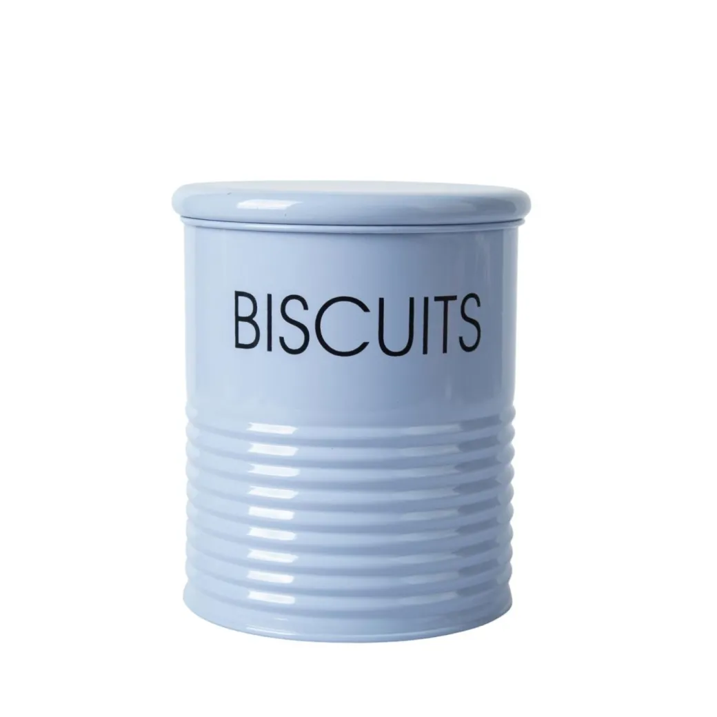 Tea & Sugar Jar (Each 900 Ml) + Biscuits & Namkeen Jar (Each 1700 Ml) - Light Blue, Set Of 4