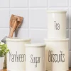 Tea & Sugar Jar (Each 900 Ml) +  Biscuits & Namkeen Jar (Each 1700 Ml) - White, Set Of 4