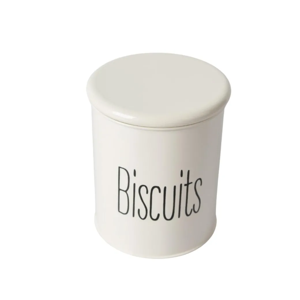 Tea & Sugar Jar (Each 900 Ml) + Biscuits & Namkeen Jar (Each 1700 Ml) - White, Set Of 4