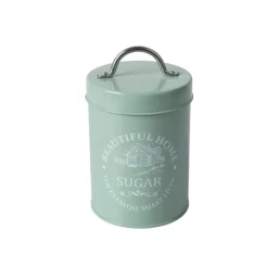 Tea & Sugar Jar (Each 850 Ml) + Biscuits & Namkeen Jar (Each 1300 Ml) - Green, Set Of 4