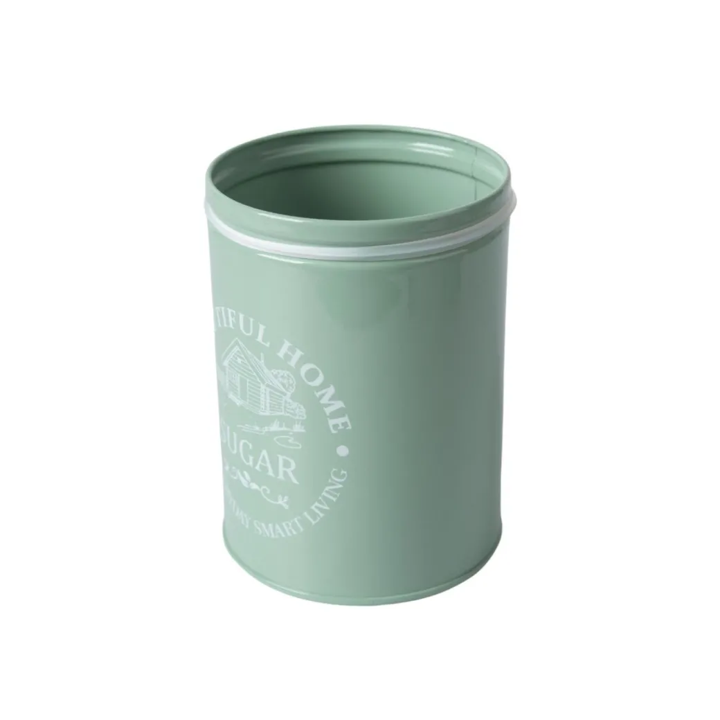 Tea & Sugar Jar (Each 850 Ml) + Biscuits & Namkeen Jar (Each 1300 Ml) - Green, Set Of 4