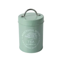 Tea & Sugar Jar (Each 850 Ml) + Biscuits & Namkeen Jar (Each 1300 Ml) - Green, Set Of 4