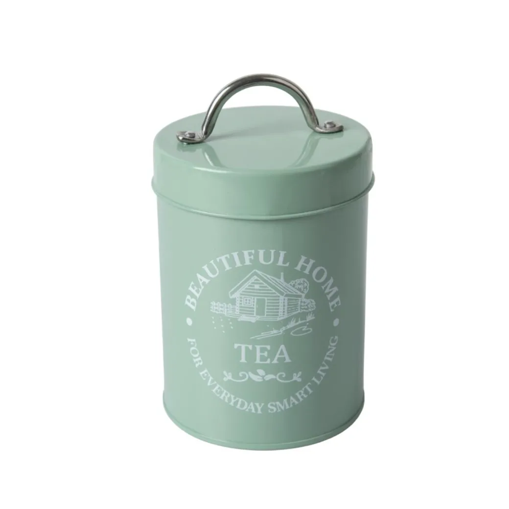 Tea & Sugar Jar (Each 850 Ml) + Biscuits & Namkeen Jar (Each 1300 Ml) - Green, Set Of 4