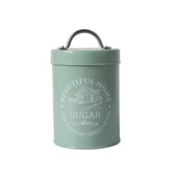 Tea & Sugar Jar (Each 850 Ml) + Biscuits & Namkeen Jar (Each 1300 Ml) - Green, Set Of 4