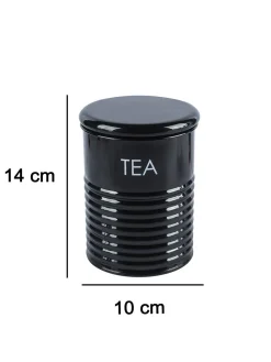 Tea Jar with Lid - (Black, 900mL)