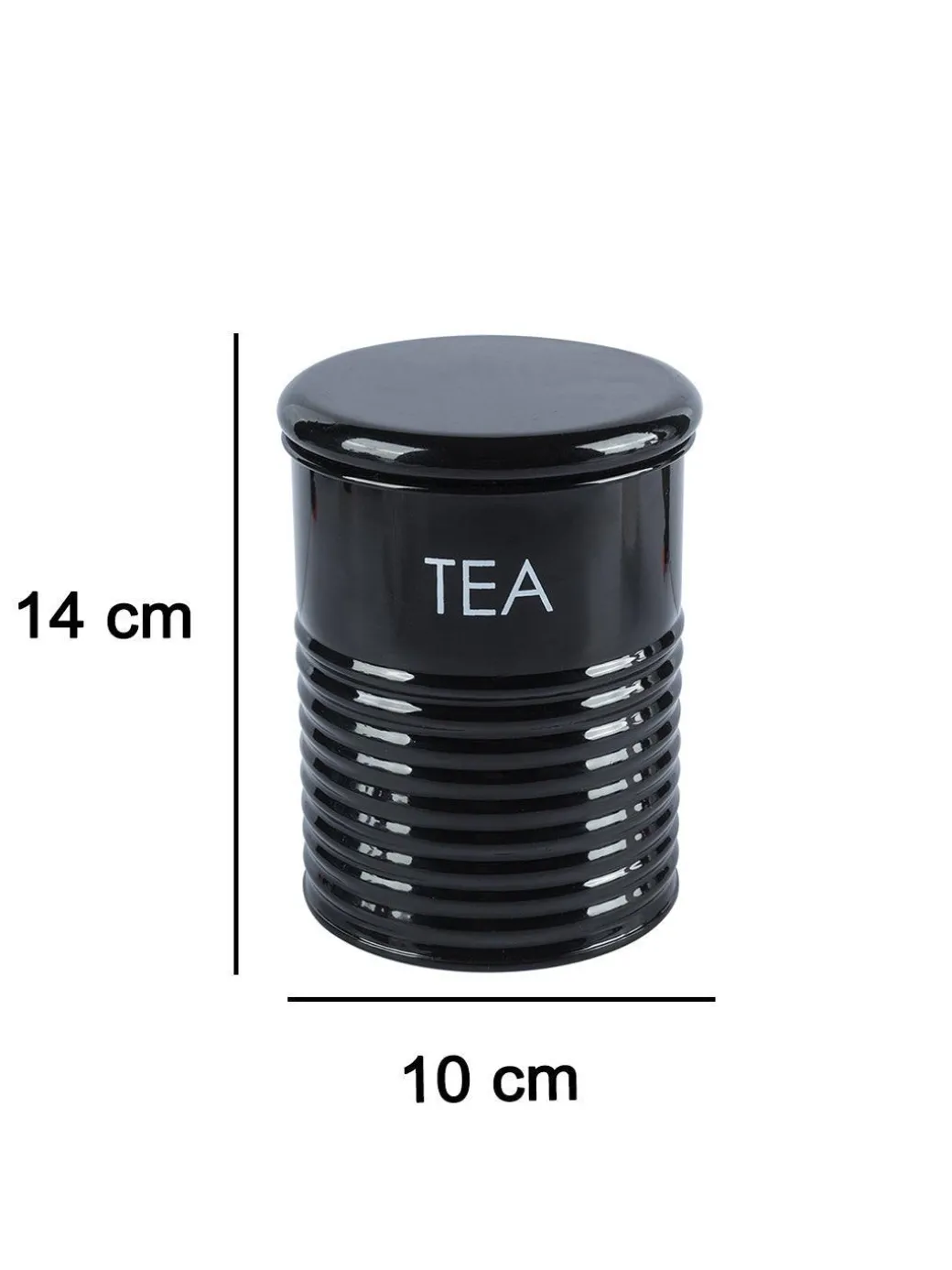 Tea Jar with Lid - (Black, 900mL)