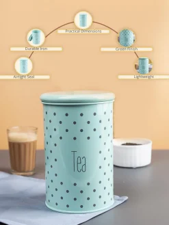 Tea Jar with Lid - (Green, 900mL)