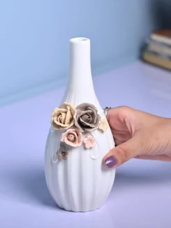 Timeless Beauty - White Cylindrical Vase