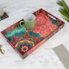 Traditional Multicolour Tray with Handle