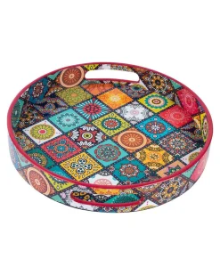 Traditional Round Multi Style Tray with Handle