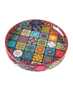 Traditional Round Multi Style Tray with Handle
