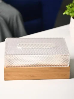 Transparent Sleek Tissue Box - Rectangle Shape