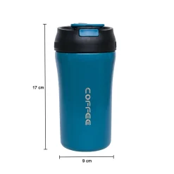 Tumbler Mug With Lid - 400mL, Blue