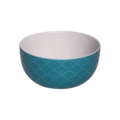 Turquoise Ceramic Bowl - 580Ml, Fish Scale